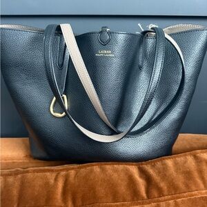 Lauren Ralph Lauren Black/ taupe reversible  Tote